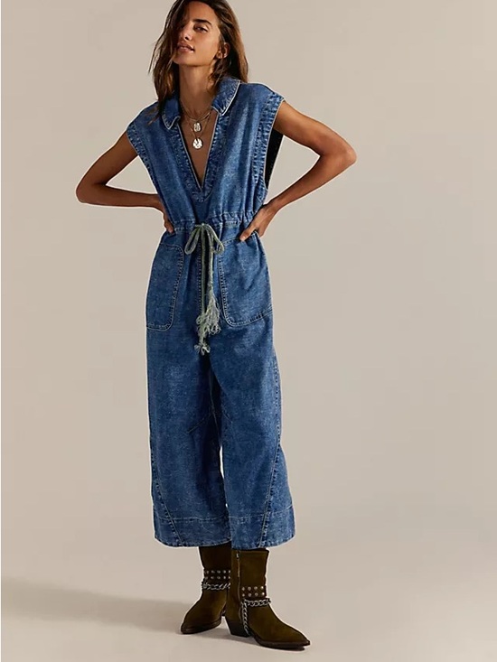 We The Free Pants - We The Free Lantana Cropped Coverall  size large NWT retail $228